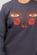 Dark grey women's sweatshirt with Ermine eyes