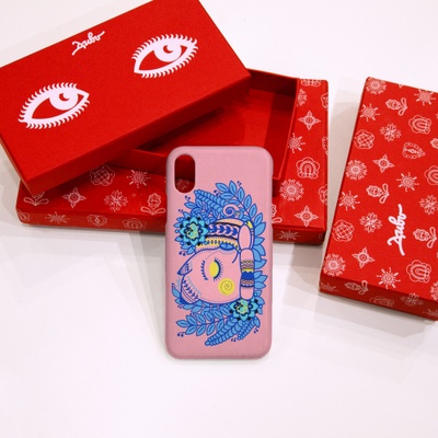 The phone case "Piggy in pink dreams", Silicon