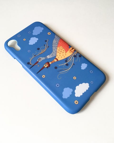 The phone case "Тhe sky storks", Silicon