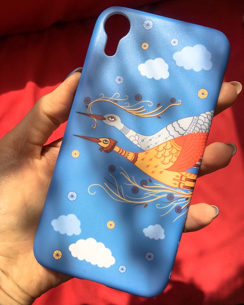 The phone case "Тhe sky storks", Silicon