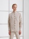 Men's linen shirt with embroidery, S/M