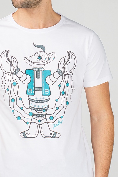Men’s t-Shirt "Horoscope crawfish - a brave cossack"