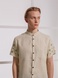 Light green shirt with chestnuts embroidery, M/L