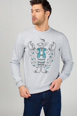 Men's sweatshirt with crawfish