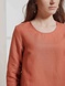 Terracotta color blouse with three-quarter sleeves, XS/S