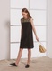 Black linen sleeveless dress, S/M