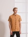 Red-brown shirt with embroidery chestnuts, S/M