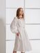 White dress in folk style, M/L