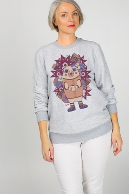 Woman's Sweatshirt "The hedgehog Ghluti", S