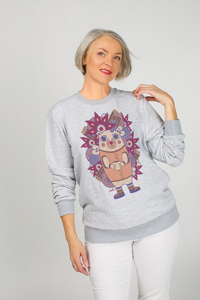 Woman's Sweatshirt "The hedgehog Ghluti", S