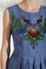 Blue dress with beads embroidery, M/L