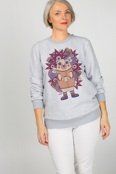 Woman's Sweatshirt "The hedgehog Ghluti", M