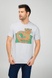 Grey men’s t-shirt with Cat-Whale, S