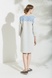 Gray dress with light blue embroidery, M/L