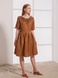 Brown dress with an embroidered fox, M/L