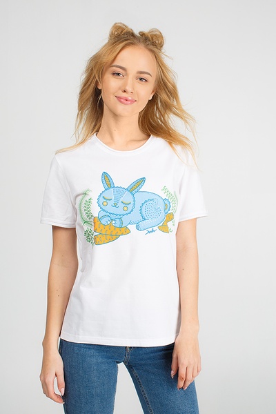 Women's T-shirt with a bunny, S
