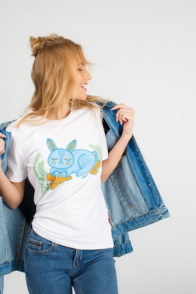 Women's T-shirt with a bunny, S