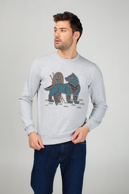 Men's sweatshirt "Steel Wolf", S