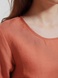 Блуза кольору теракот з рукавом три чверті, XS/S