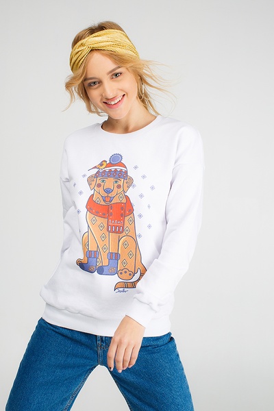 The women’s sweatshirt "Christmas Labrador", M