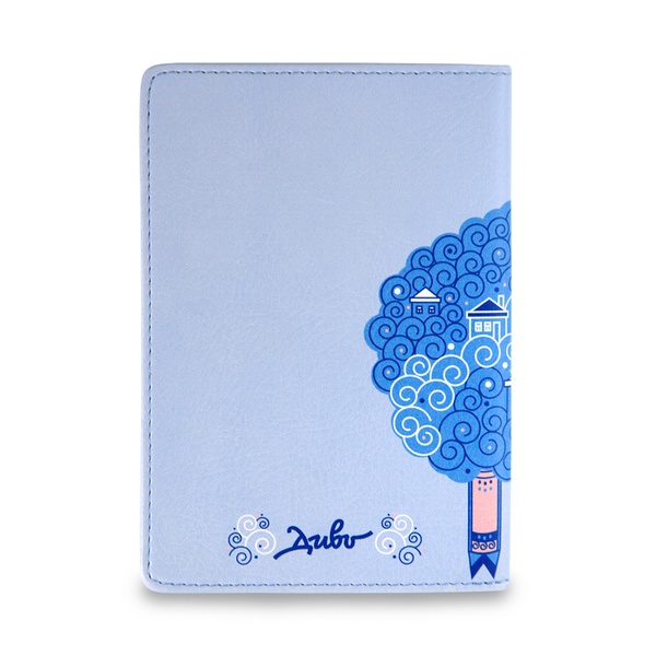 Passport Cover “Curly blue sheep”