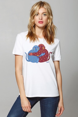 Women's T-shirt "Fascinated love", S