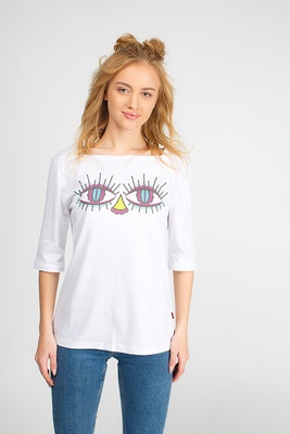 Women’s t-shirt with eyes of dragonfly, S