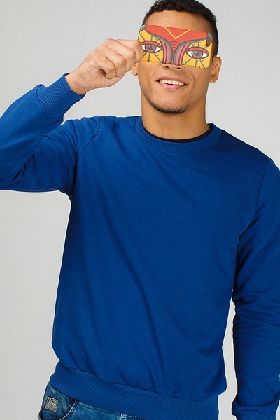 Blue Men's Sweatshirt, S