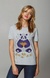 Women’s T-Shirt "Panda with mandarins", White, S