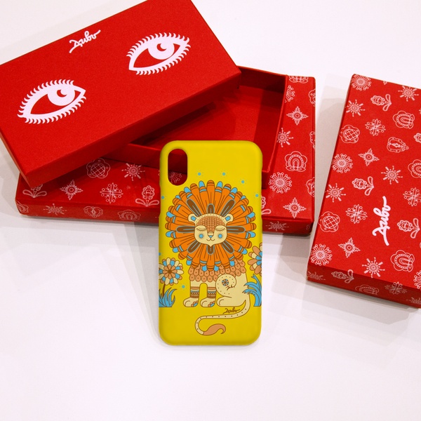 The phone case "Sunny lion", Silicon