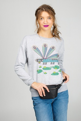 Women's sweatshirt "Dragonfly", S