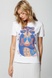 Women’s T-Shirt "Cornflower raccoon", White, S