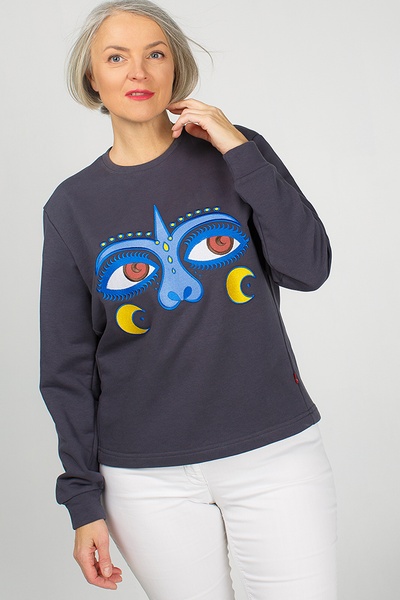 Women's sweatshirt with monkey eyes