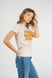 Beige t-shirt for women with a foxy, S