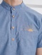 Голубая рубашка с коротким рукавом, L/XL