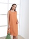 Linen dress with golden embroidery, S/M