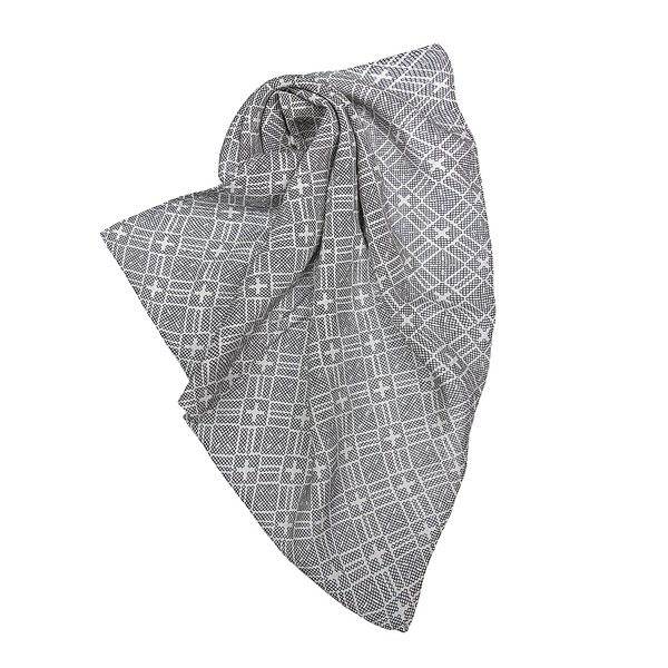 Шейный платок с фирменным орнаментом, Серый