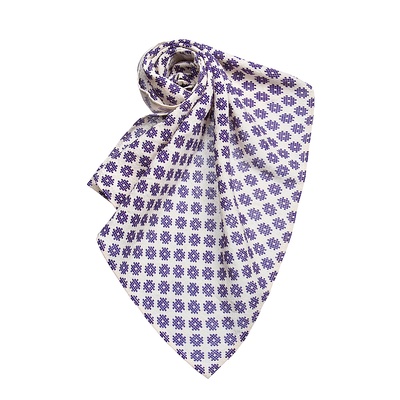 Фиолетовый шелковый шейный платок